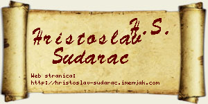 Hristoslav Sudarac vizit kartica